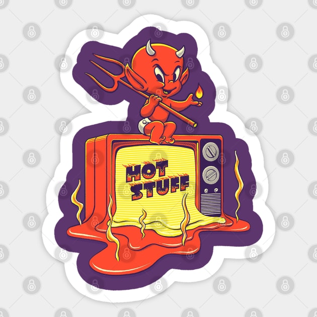 Baby Satan - Hot Stuff Sticker by lavernemoreno